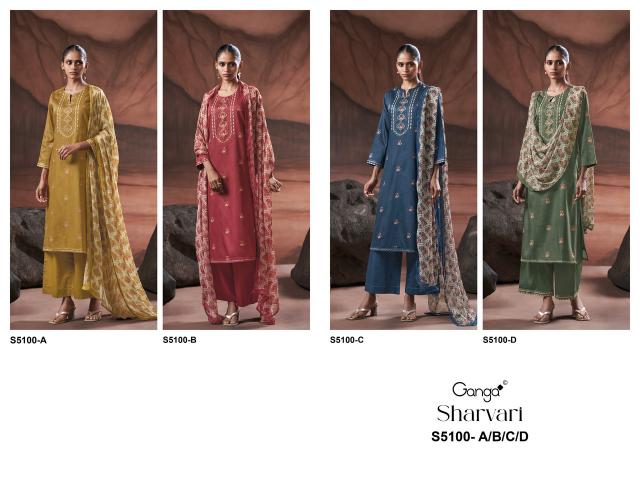 Ganga sharvari 5100 jaipur cotton dress material wholesale